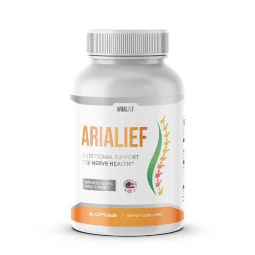 A bottle of Arialief on Ron and Carol's kitchen windowsill