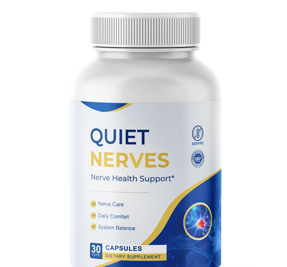 A bottle of Quiet Nerves on Maureen's nightstand